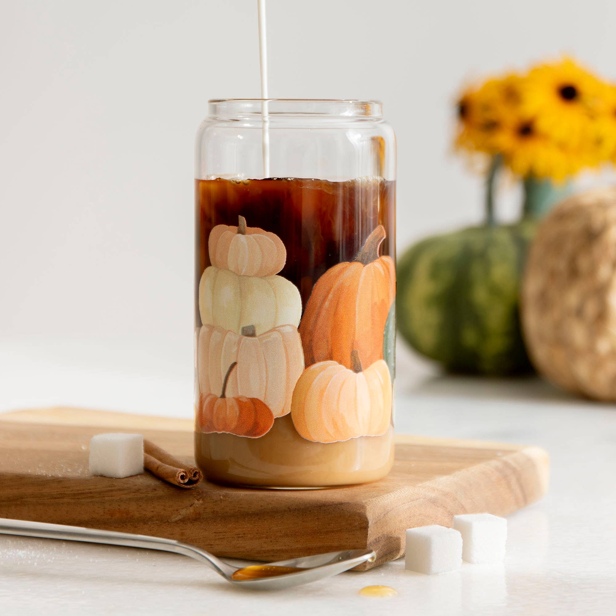 1canoe2 | One Canoe Two Paper Co. - Wholesale Drinking Glass/Cup - Pumpkins Glass Can