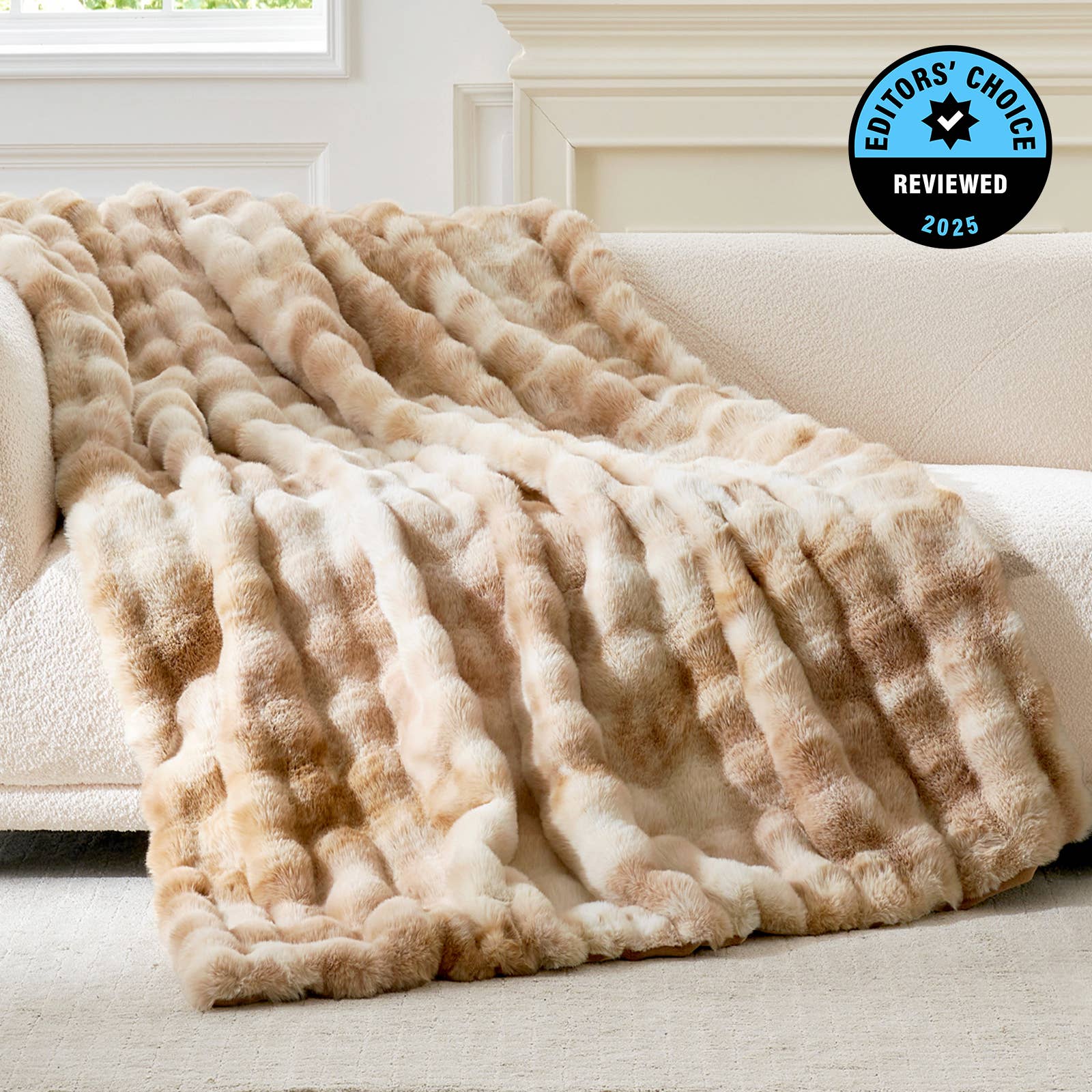 DreamValley - Wholesale Throw Blanket - CB Luxurious Faux Fur Bubble Throw Blankets, Tie-dye Color0