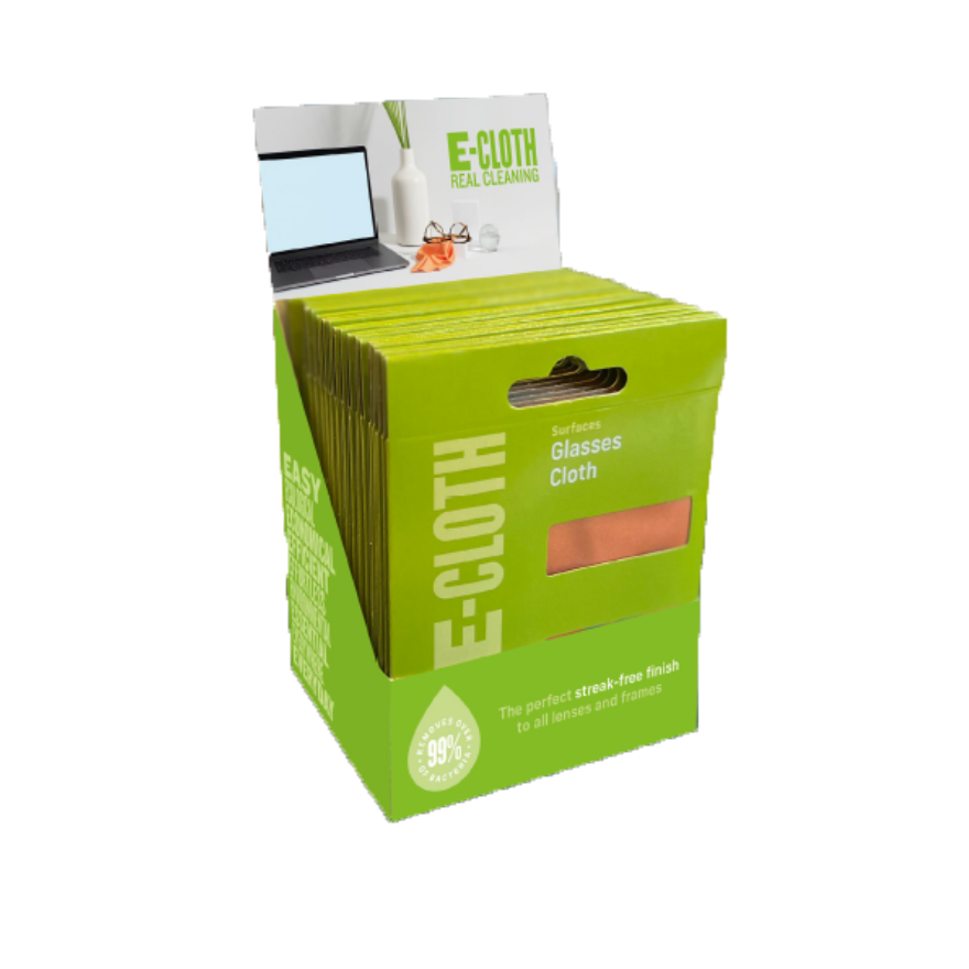 E-Cloth - Wholesale Retailer Display Stand/Case - Eye Glasses Cleaning Cloth 20pc CDU - Impulse, Cash wrap2