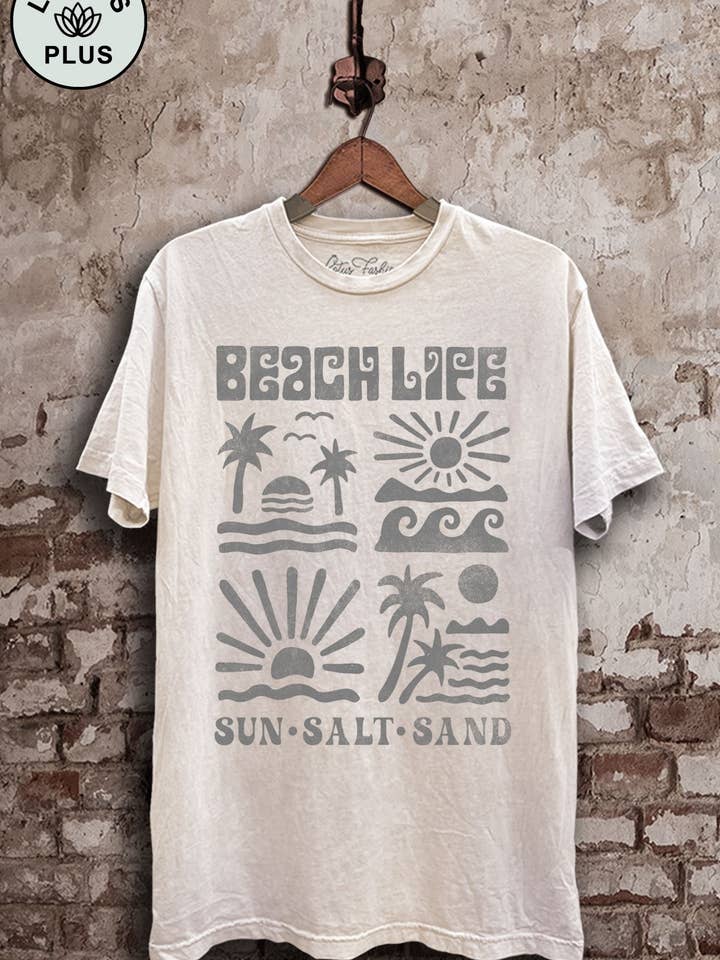 Beach Life Graphic Top for wholesale by Lotus Fashion Collection