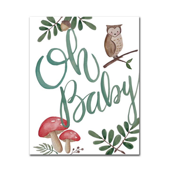 Baby Greeting Card | Watercolor Forest Friends for wholesale by Ruby Charles Designs