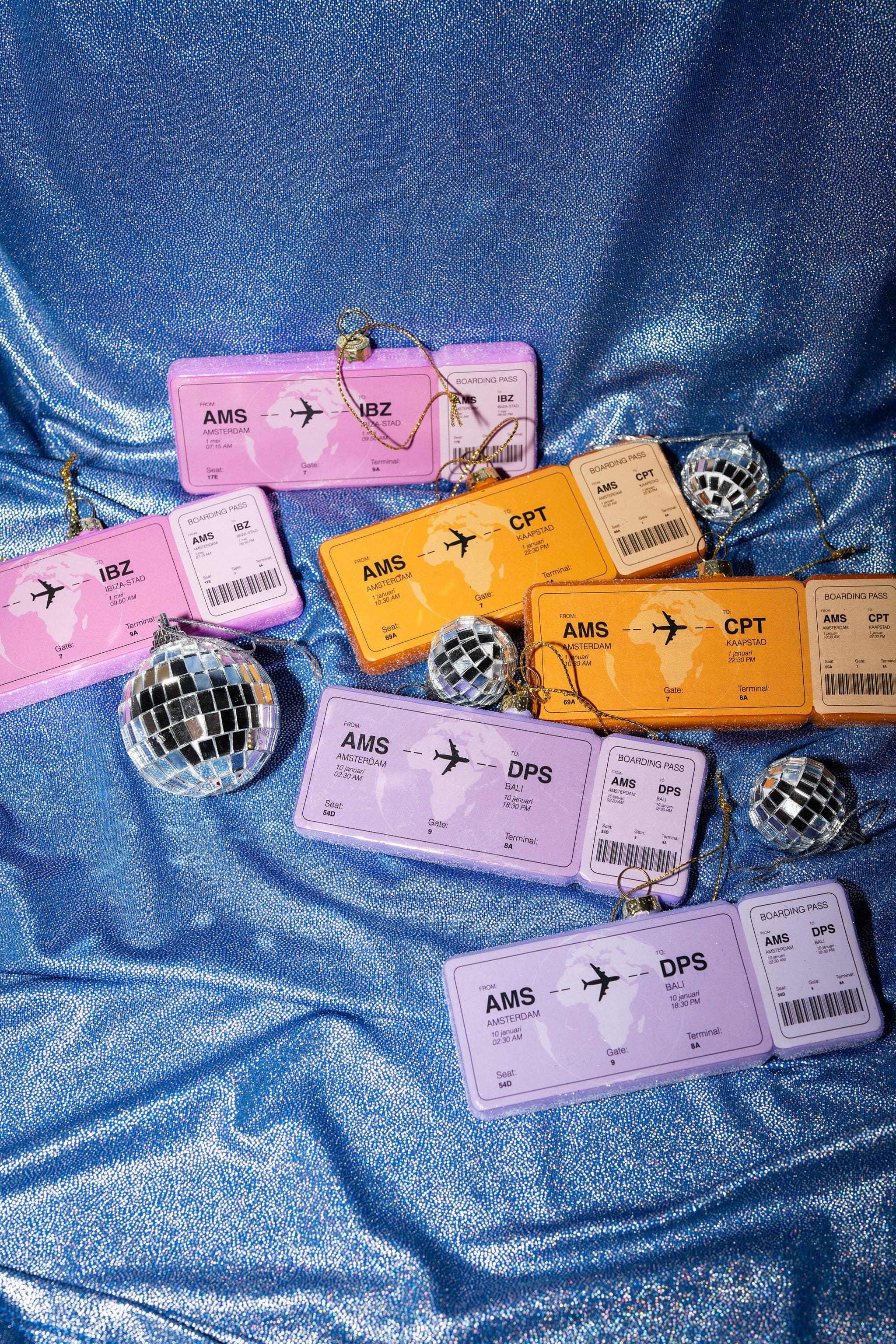 Yup in de boom - Wholesale Ornament - Boarding pass Amsterdam - Ibiza Ornament3