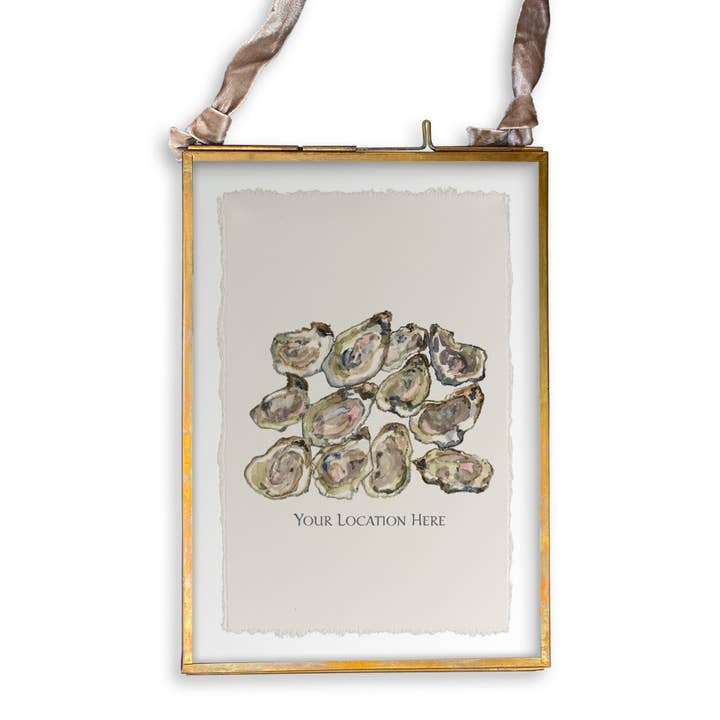 French Graffiti - Wholesale Tea Towel - A Dozen Oysters with Location13