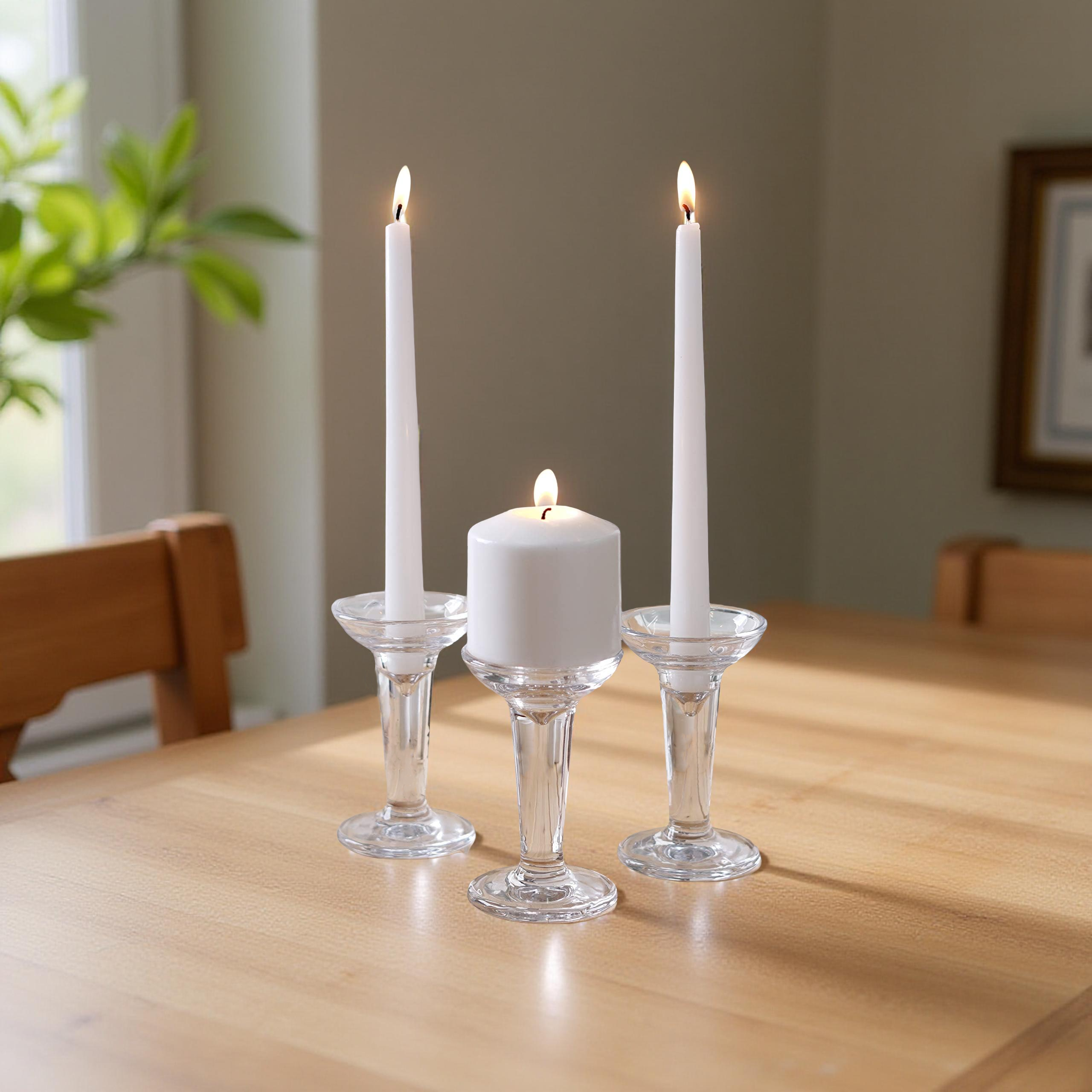 Hosley - Vente Bougeoirs - LOT DE 3 PORTE-CONIQUES EN VERRE Hosley®, 5,1 POUCES DE HAUTEUR4