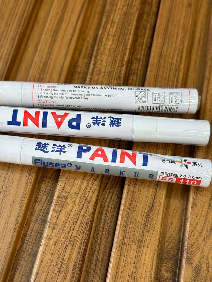 3 pen White Paint Markers – Waterproof Permanent Ink for wholesale by Arcfo Jewelry