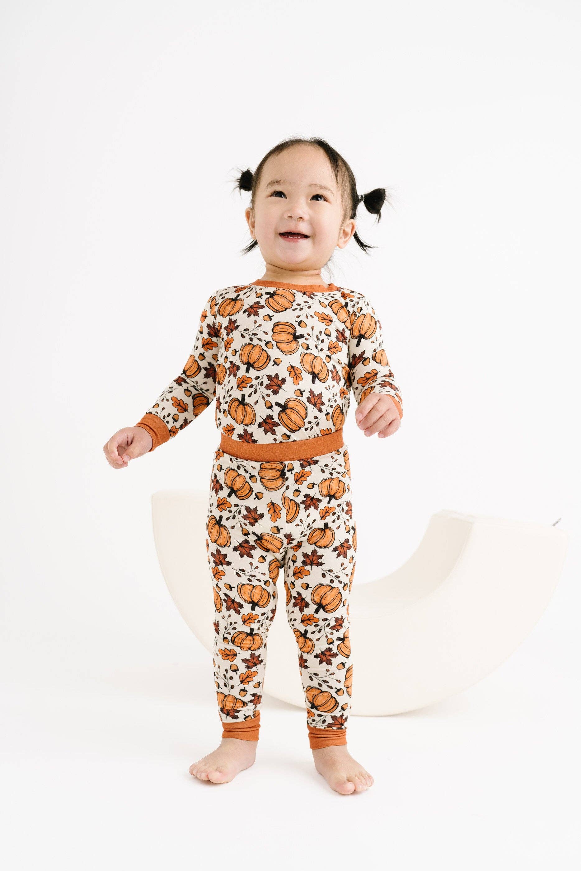 Little One Shop - Wholesale Top & Pant Set - Kids - Pumpkin Harvest Bamboo Set3