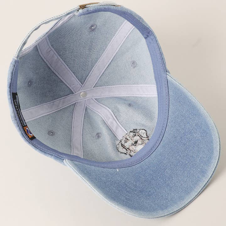 Fashion City - Wholesale Baseball Cap - Unisex - Bernese Mountain Embroidered Denim Baseball Cap8