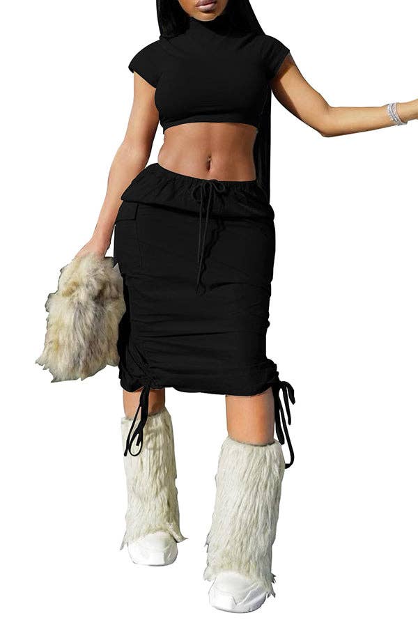 MB Fashion Wholesale - Wholesale Top & Skirt Set - Women's - MB FASHION 6 COLORS 2 PCs SET 1092LY7