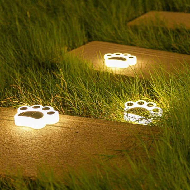 Kiyo Home - Wholesale Outdoor/Lawn Light - Solar Paw Lights 8-Piece Set3