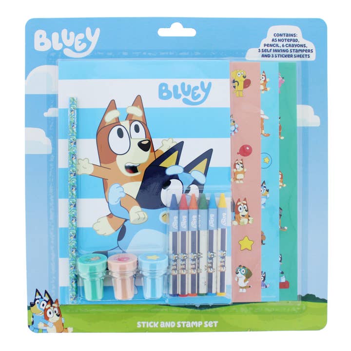 Bluey Stick and Stamp Set for wholesale by Blueprint Collections