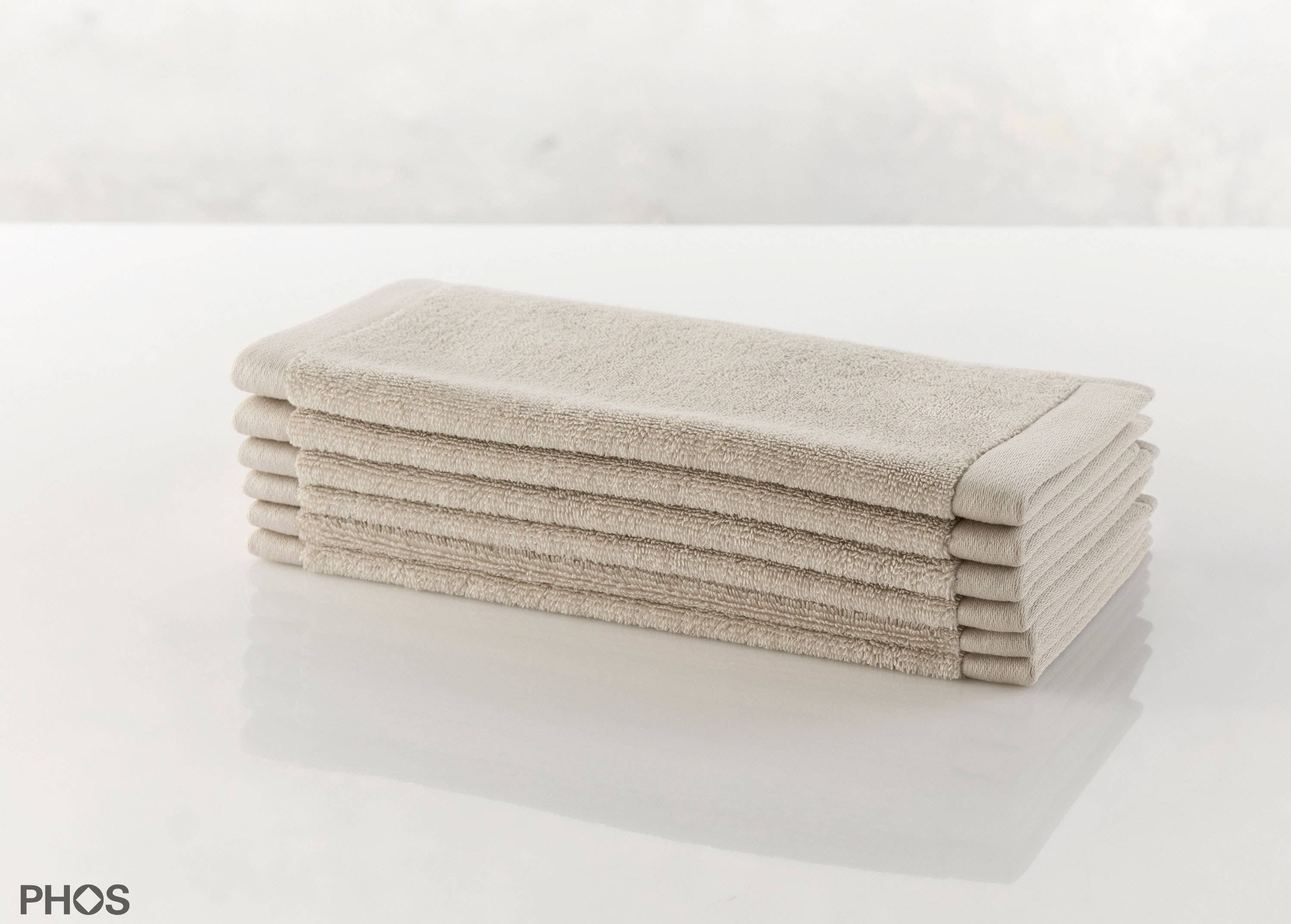 PHOS Design GmbH - Wholesale Hand Towel - Stainless steel towel rack 30 cm including 12x hand towels in grey3