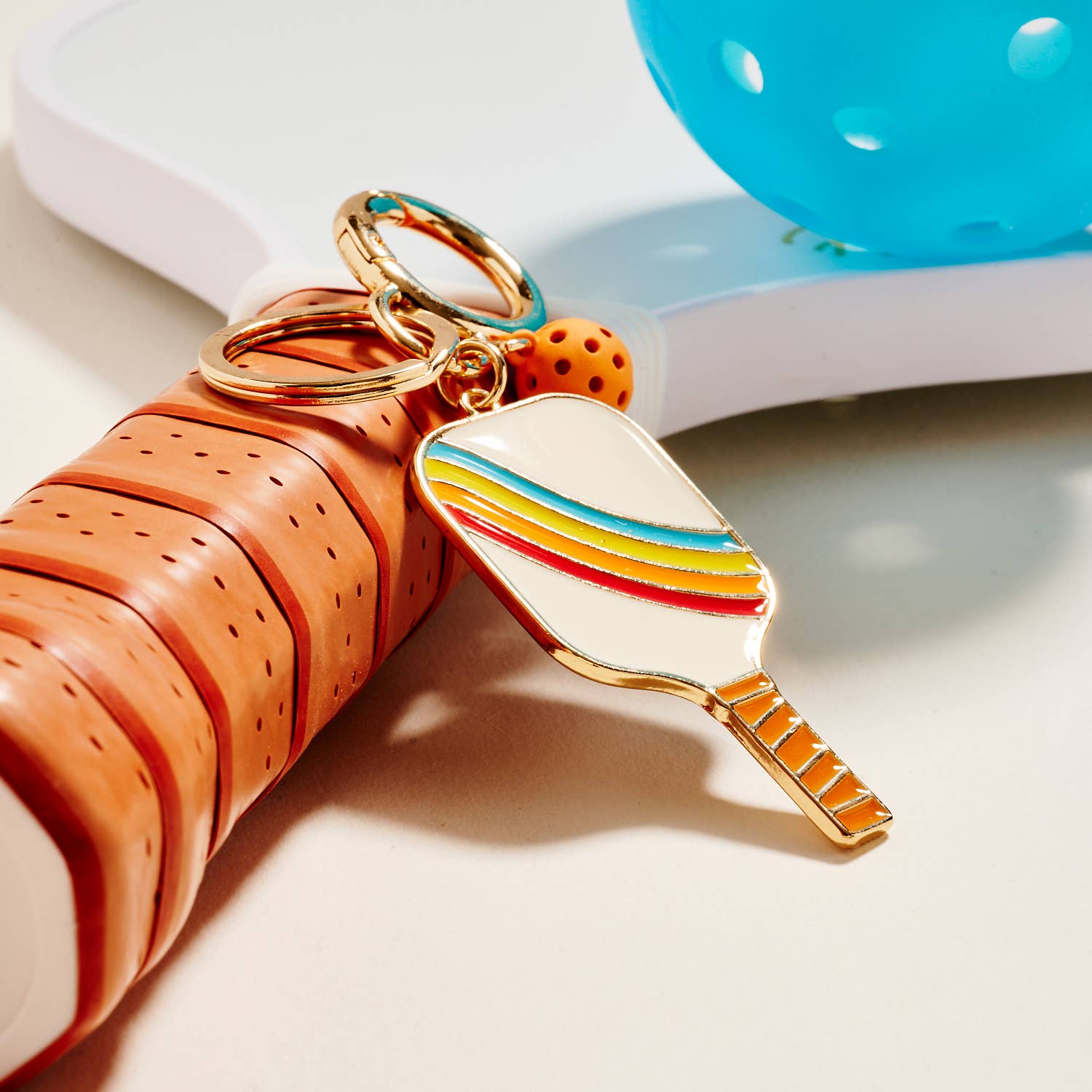 Designature New York – wholesale Keychain – Women's – Sports Pickleball Shaped Print And Enamel Keychain2