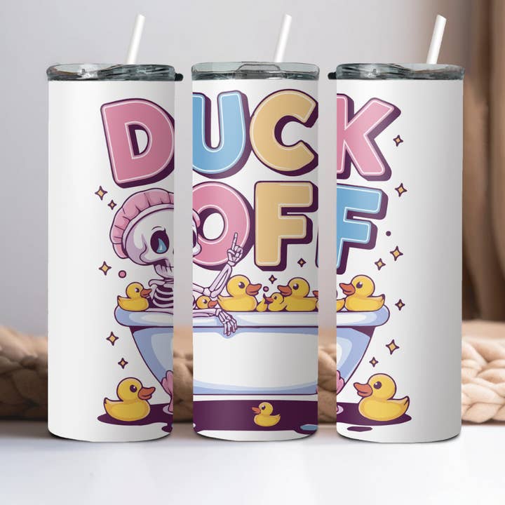 Duck Off Bath Tumbler for wholesale by Wicked Flower Creations