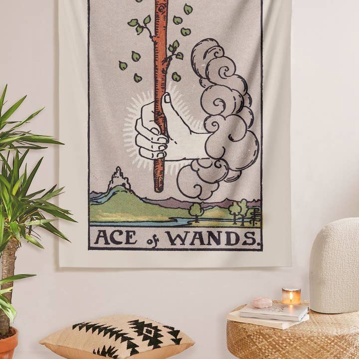 Ace of Wands Tapestry for wholesale by Nirvana Threads