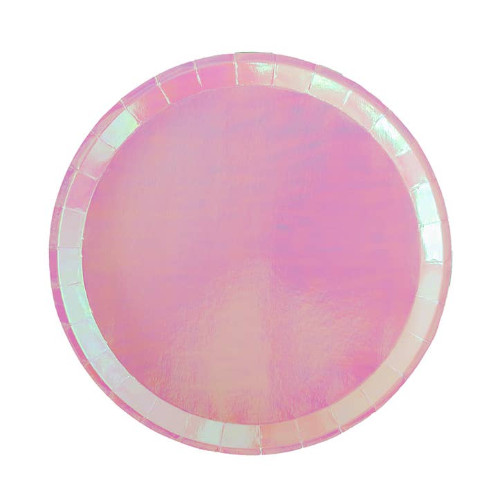Jollity & Co. + Daydream Society - Wholesale Disposable Plate - Posh Metallic Round Dessert Plates - 8 Pk - 3 Color Options