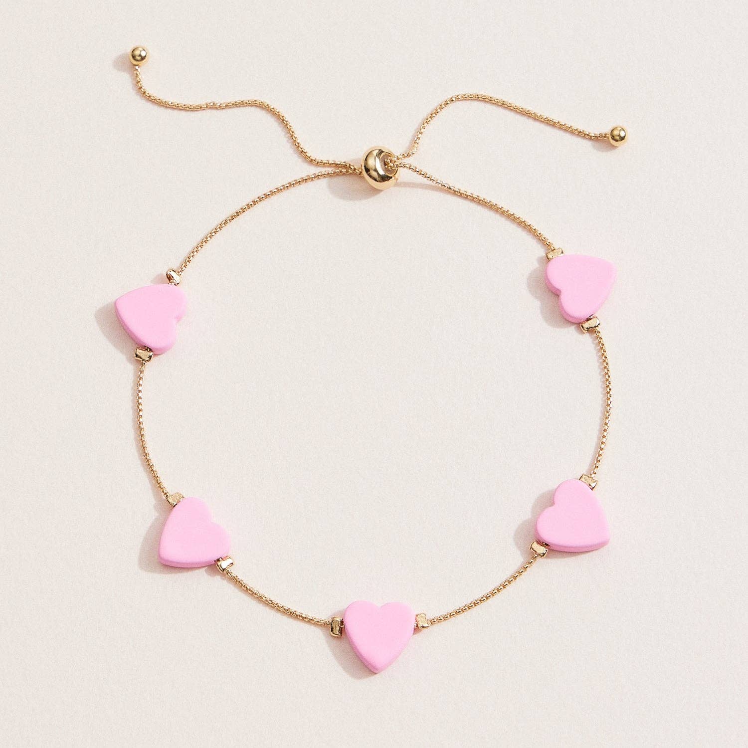 Frem - Wholesale Bedelarmbandje - Gouden Verstelbare Hart Bedel Minimalistische Armband3