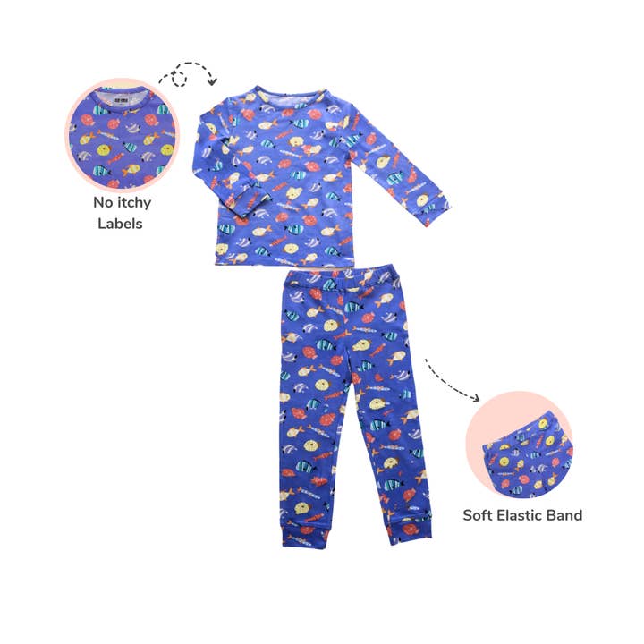 Ola! Otter - Wholesale Sleepwear Set - Kids - Ola! Otter Organic Cotton Full Sleeve Nightsuit for Kids | Soft & Breathable Toddler Sleepwear | Soft Pajama Set | Unisex Pajama6