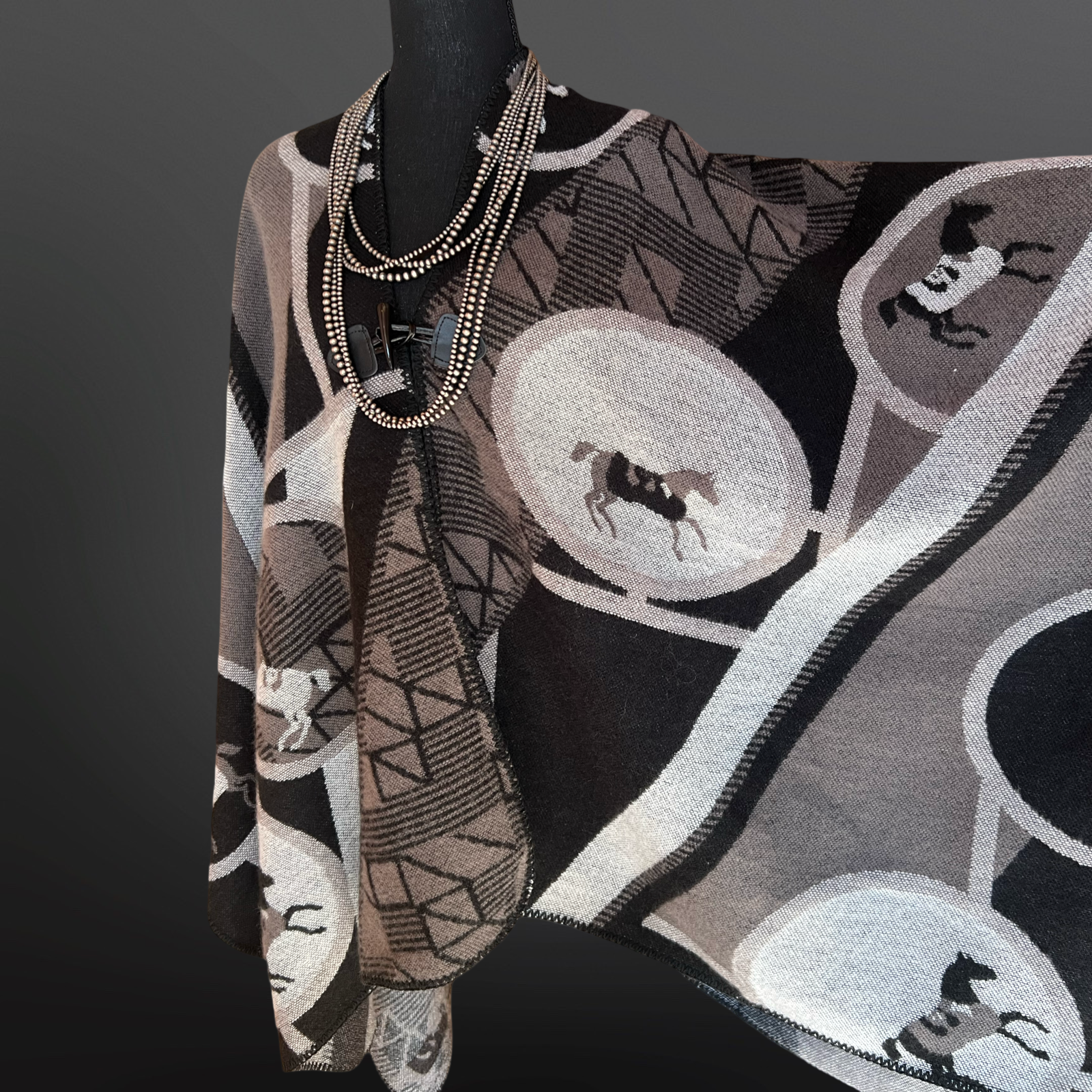 Westrian International - Wholesale Wrap - Women's - Equestrian Wrap Shawl - Horse Pattern Blanket Scarf1