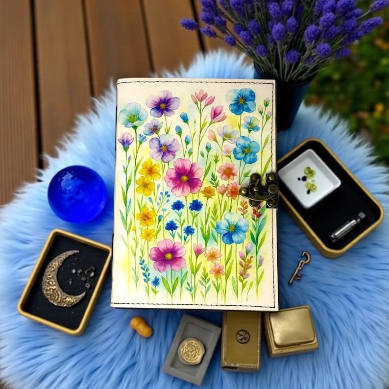 Leatherooze - Vente Journal intime - Grimoire en cuir fait main, livre des ombres rechargeable2