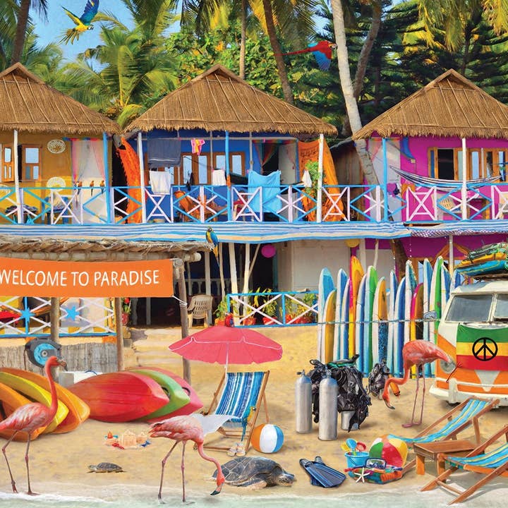Welcome to Paradise 1000 piece puzzle for wholesale by Heritage Puzzle