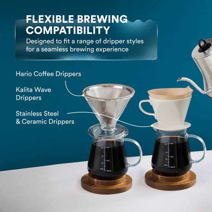 Ovalware - Wholesale Coffee mug - Glass Range Coffee Server For Pour Over Coffee & Tea | 600ml | Microwave Safe3