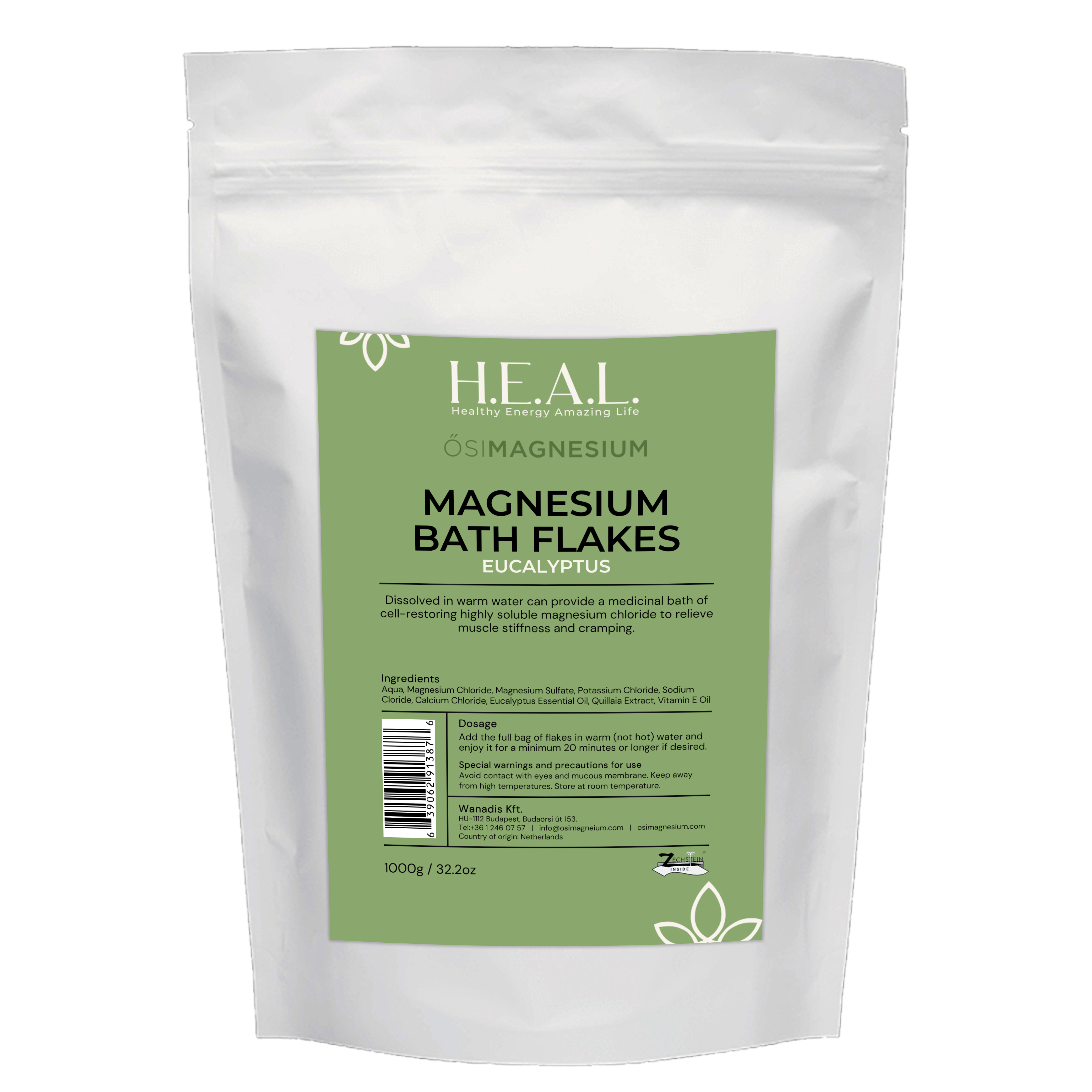 Healthy Energy Amazing Life - Wholesale Bath salts - ŐSIMAGNESIUM Bath Flakes with Eucalyptus Essential Oil1