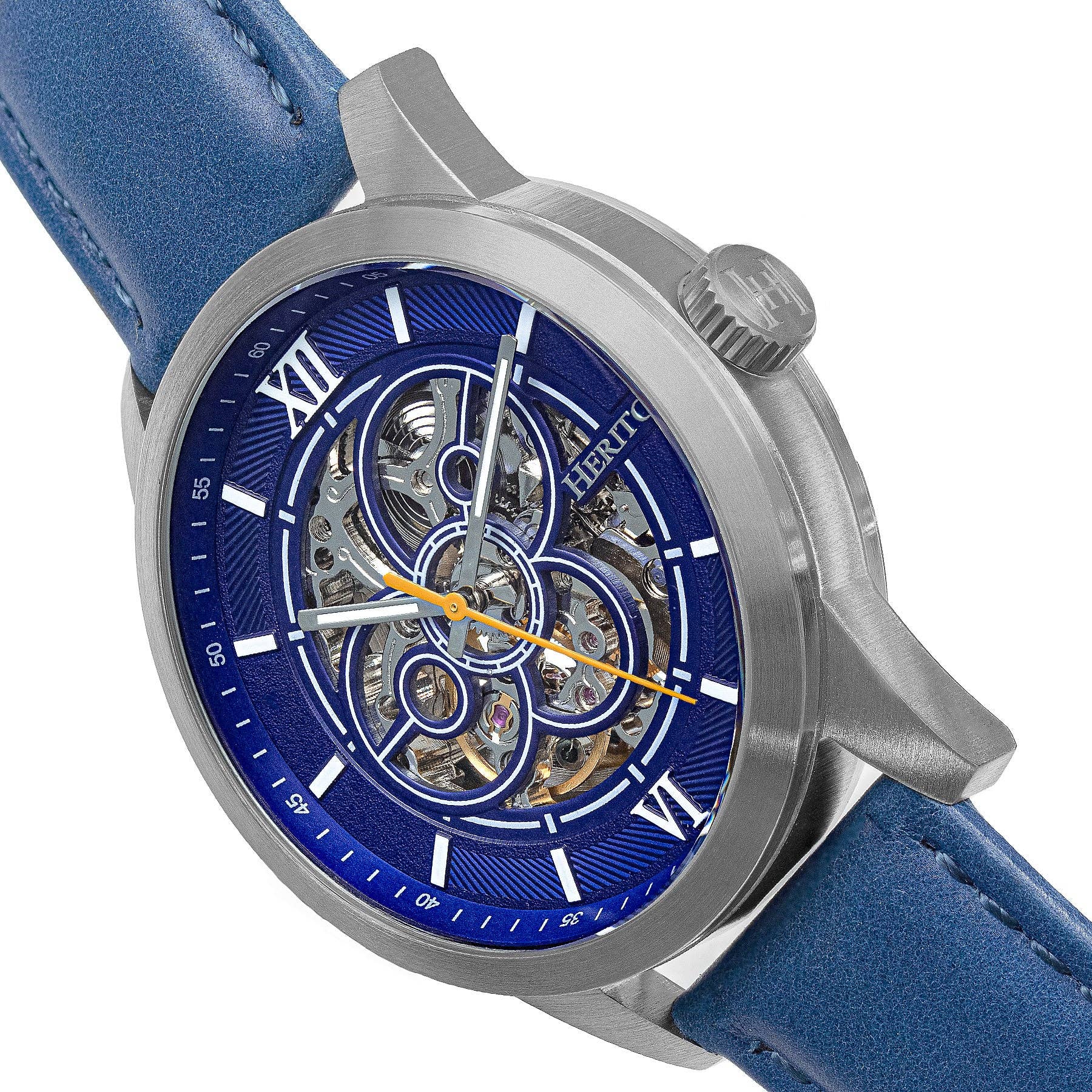Heritor Automatic - Vente Montre – homme - Montre Heritor Automatic Jonas Skeleton avec bracelet en cuir5