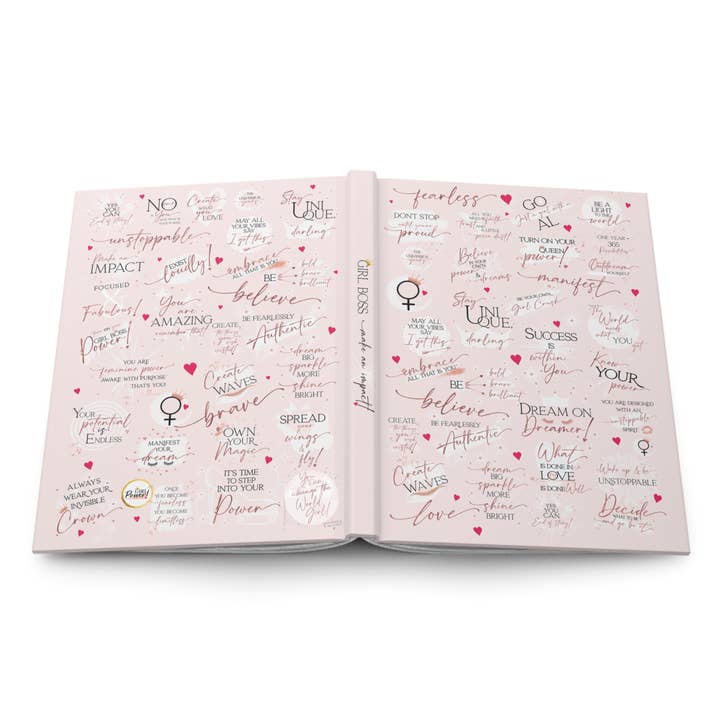 Girl Power 24/7 - Wholesale Journal/Diary - Girl Boss Hardcover Journal - Make an Impact! - Pink Rose3