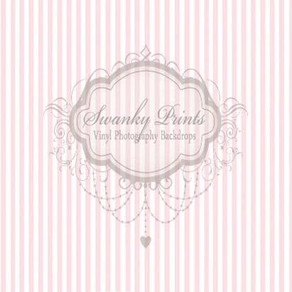 14 Fuß x 10 ft rosa weiße dünne Streifen/ PERFEKT für Neugeborene für den Großhandel von Swanky Prints