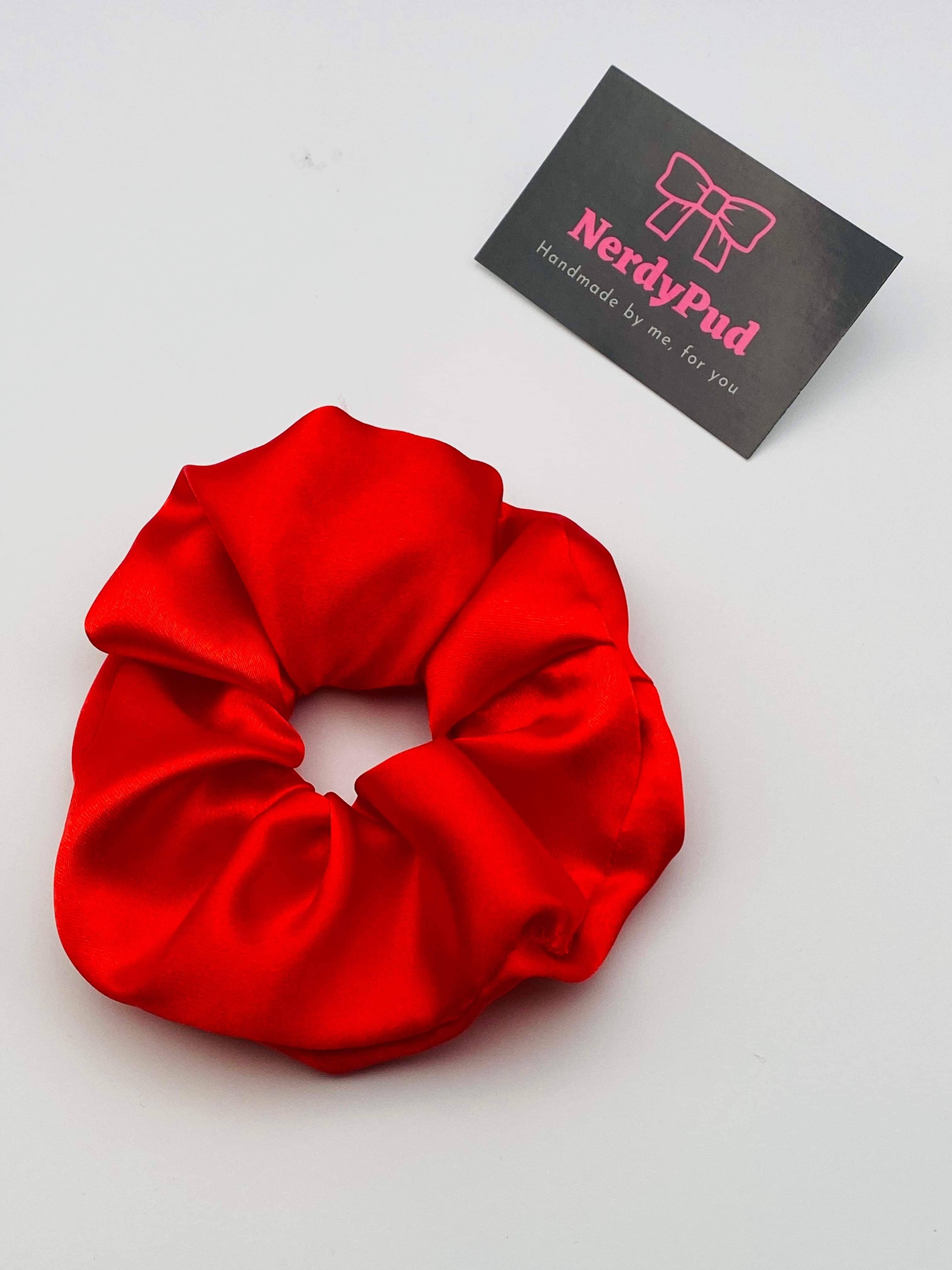 NerdyPud – wholesale Scrunchie - Women’s – Red Satin Scrunchie2
