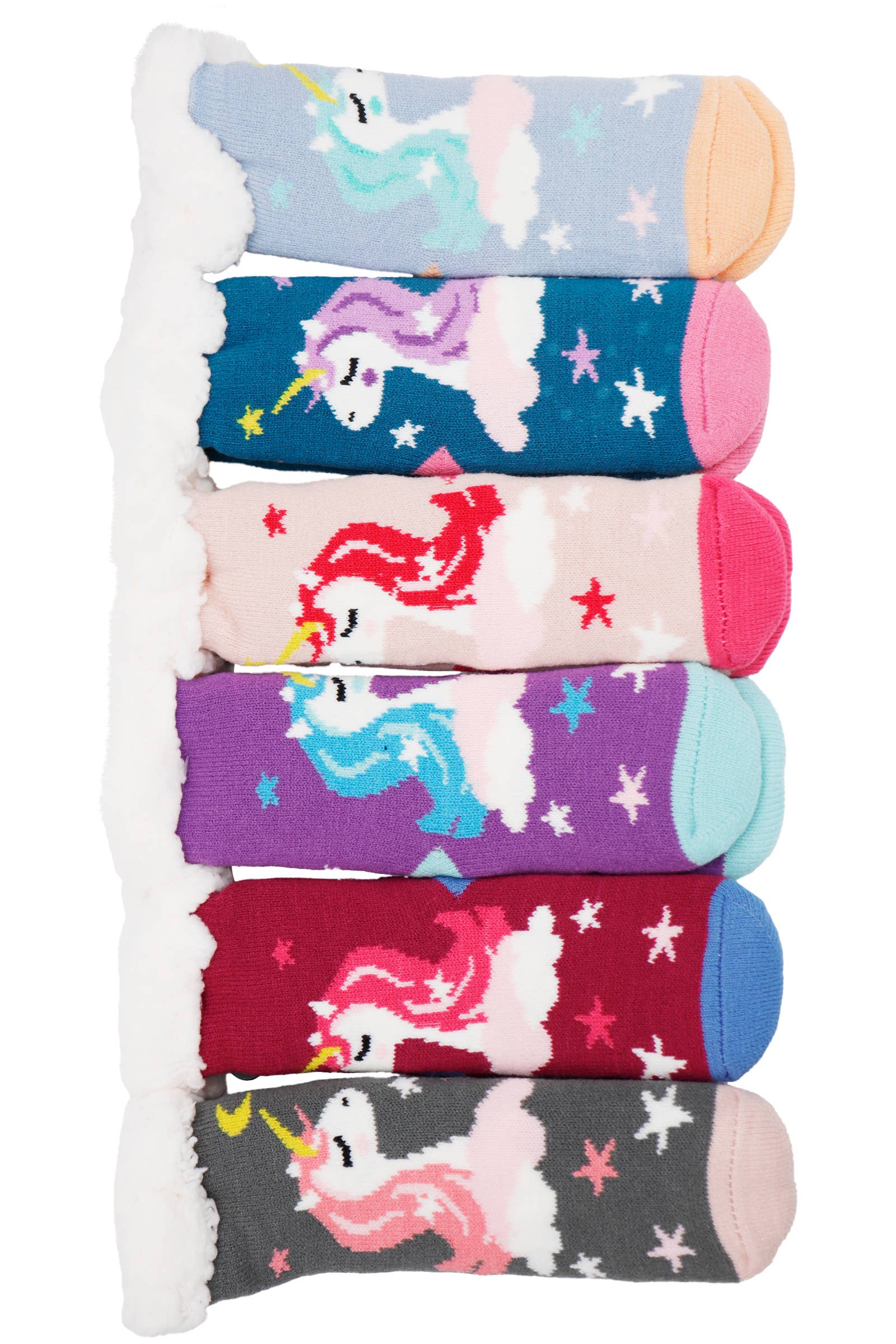 Cap Zone – wholesale Socks – Child – Kids Unicorn Fuzzy Fleece Cozy Lounge Socks1