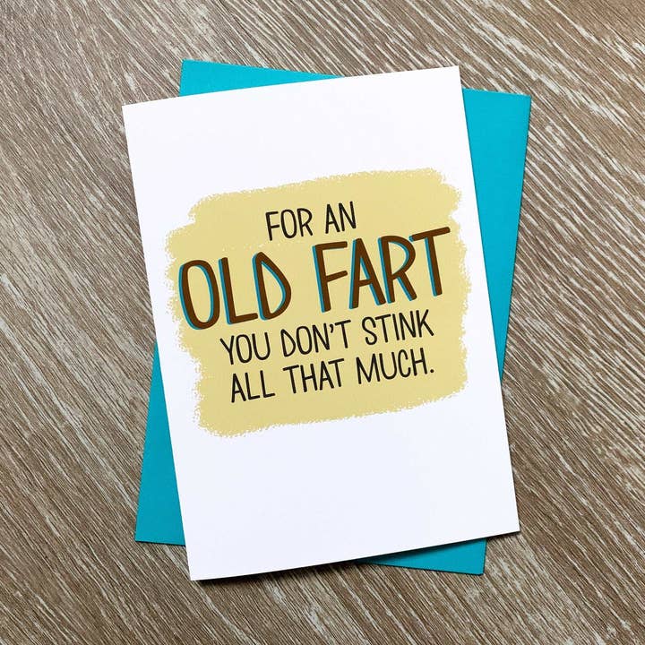 Cartão de Aniversário Engraçado Feito à Mão para Velhote por StoneDonut Design por atacado de Stone Donut Design, LLC