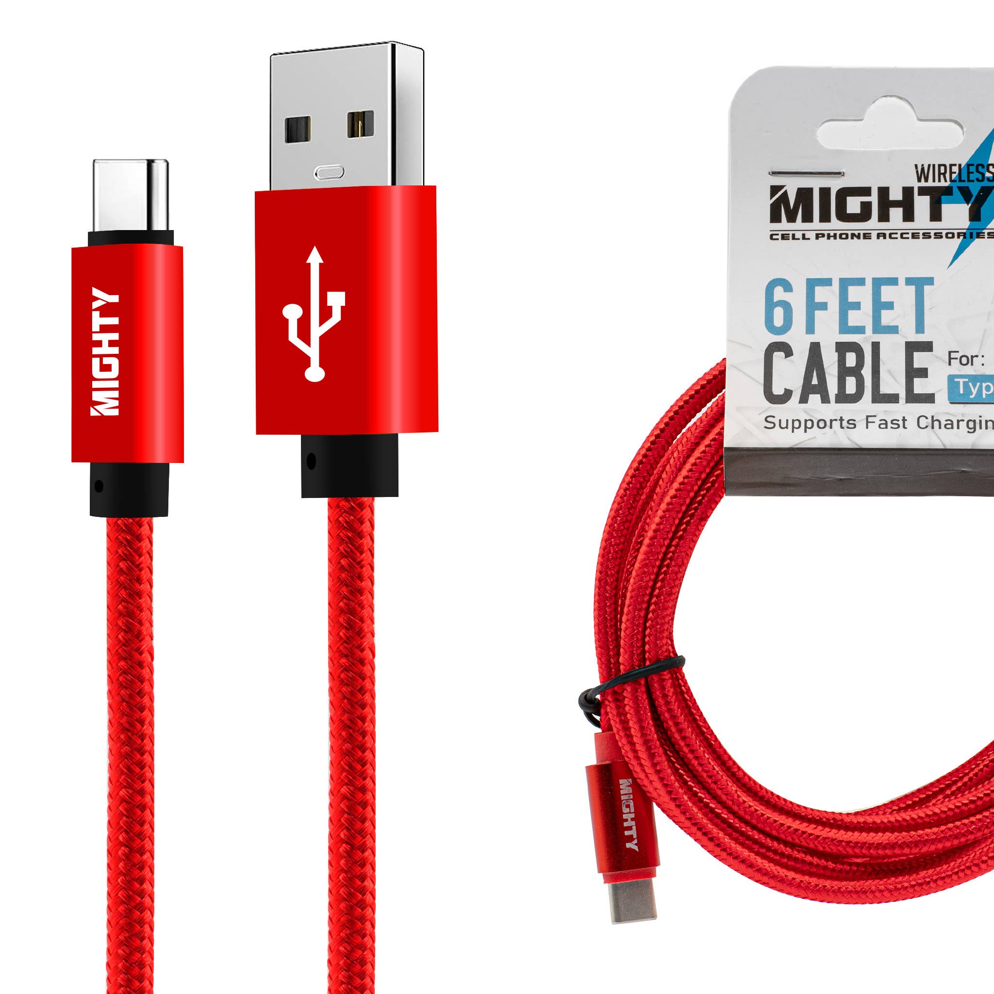 Mighty Wireless - Wholesale Oplaadkabel - 6FT stofkabel type C Mighty TC6FT1