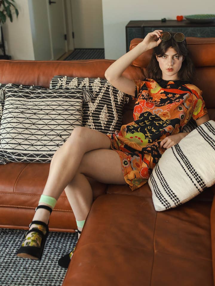 Lotus Pop Mini Dress PRE-ORDER for wholesale by Jennafer Grace