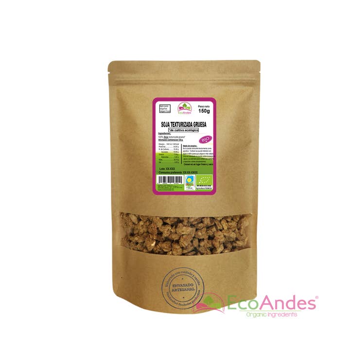 ECOANDES - Wholesale Shelf Stable Prepared Meal - Coarse textured soy 150g - BIO