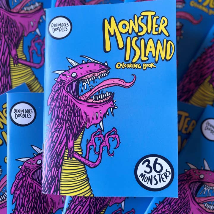 Dixon Does Doodles – wholesale Colouring book – Child & baby – Monster Island Colouring Book1