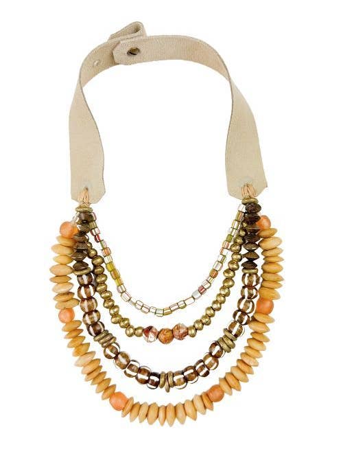 Luxe Gelaagde Ketting | Bruin voor wholesale door Twine & Twig