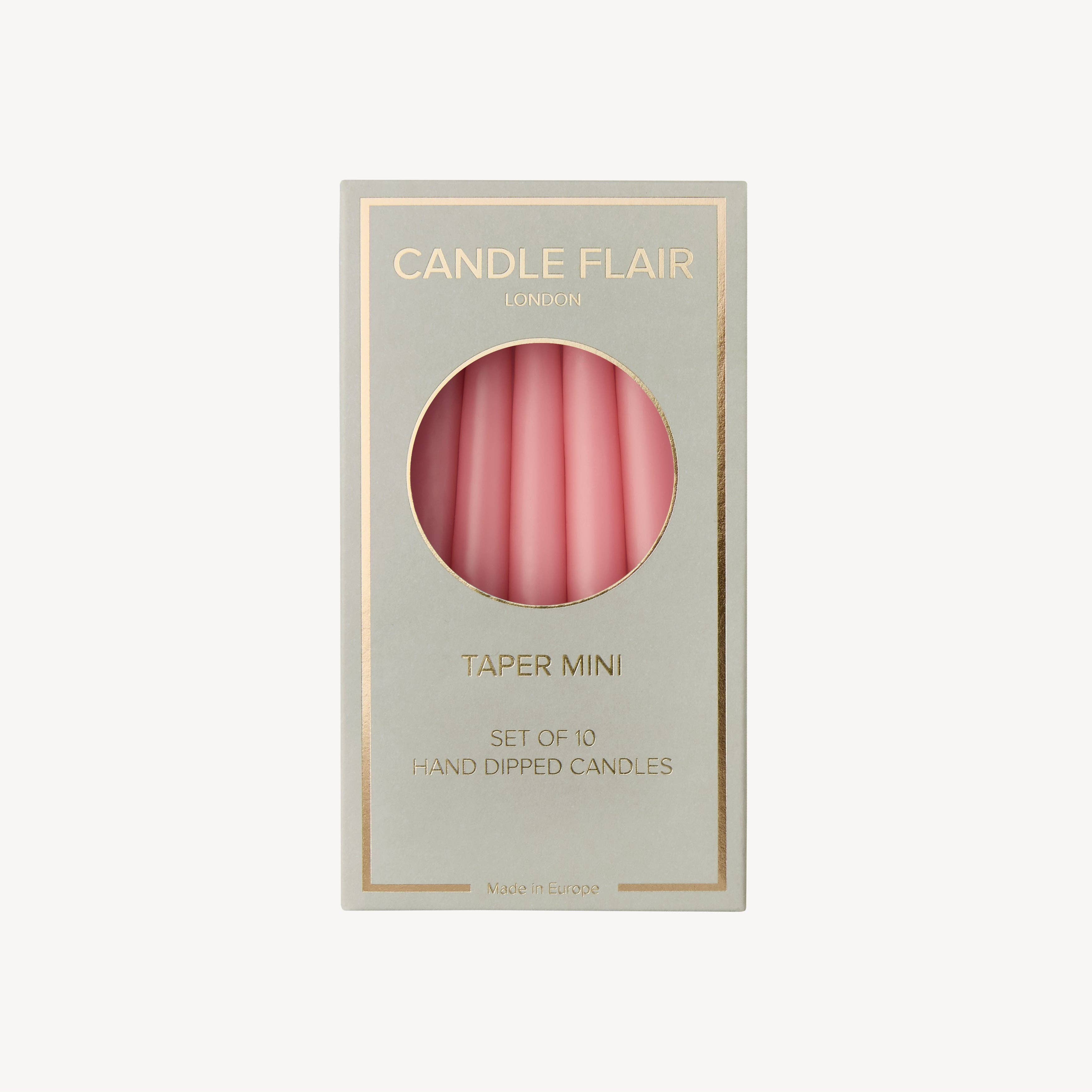 Candle Flair – wholesale Tapered candle/candlestick – Taper Mini - Vintage Rose1