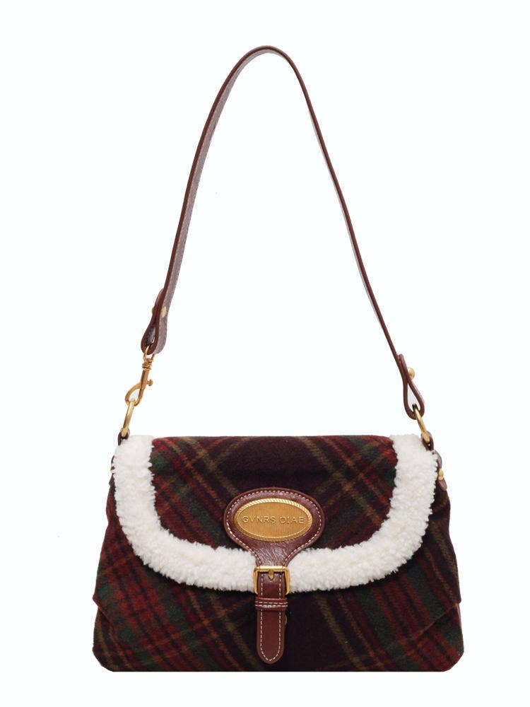 MKS America - Wholesale Crossbody Bag - Women's - Christmas tweed plush crossbody bag6