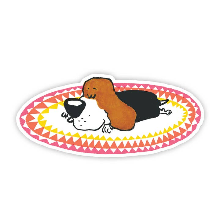 Napping Beagle Sticker for wholesale by An Open Sketchbook