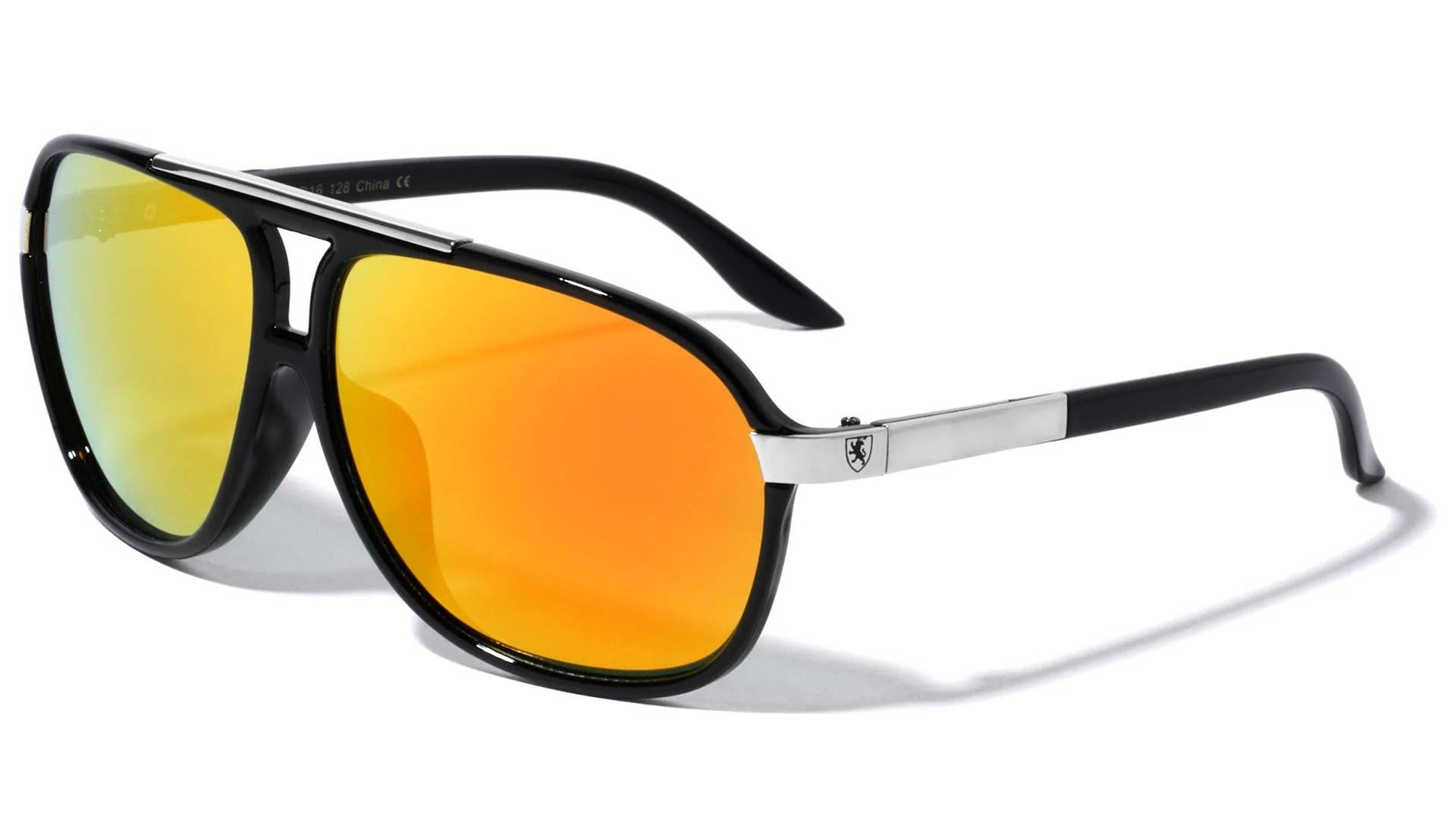 Sunrayzz Imports - Vente Lunettes de soleil – unisexe - Khan Aviators Barre Supérieure en Métal kn-5133-cm2