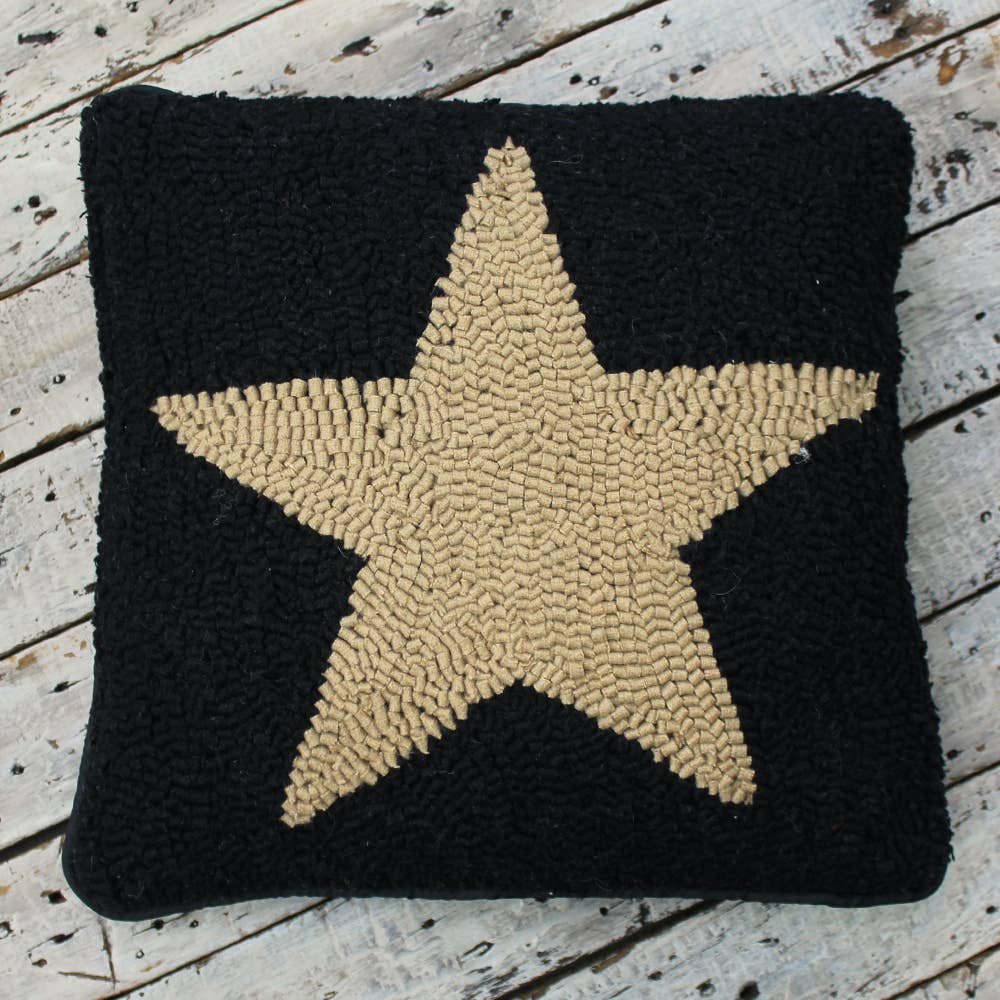 Home Collections by Raghu - Wholesale Throw/Decorative Pillow - Star Black & Tan Pillow1