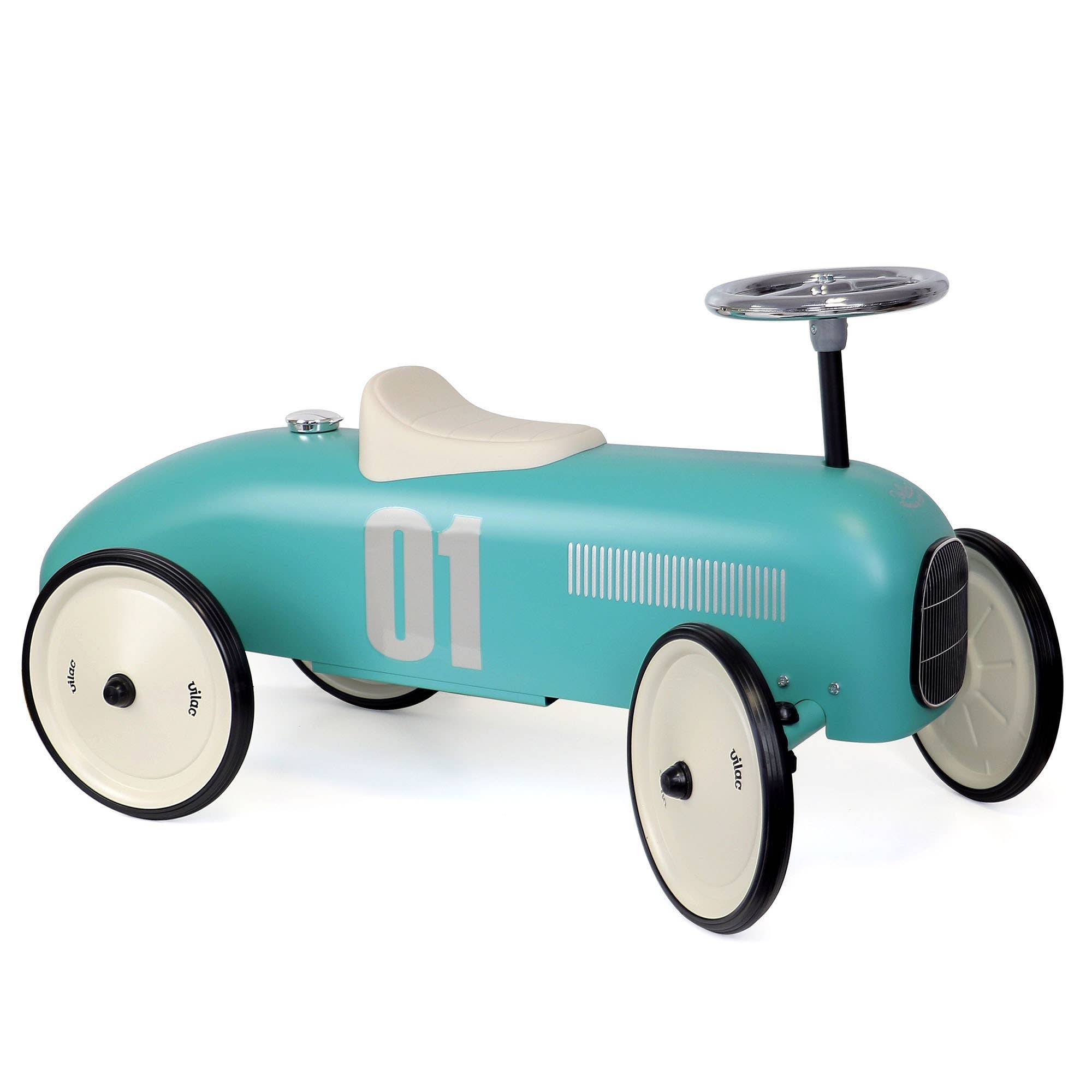 Hippychick – wholesale Bike/scooter – Kids – Vilac Aqua Metal Ride-On Car – Vintage Style Toy Vehicle0