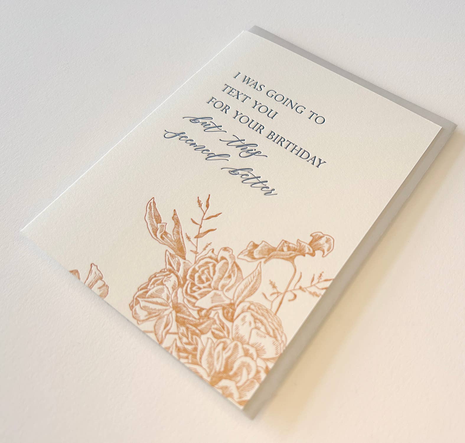 Rust Belt Love Paperie - Wholesale Birthday Card - Text You For Your Birthday But This Seemed Better Card1