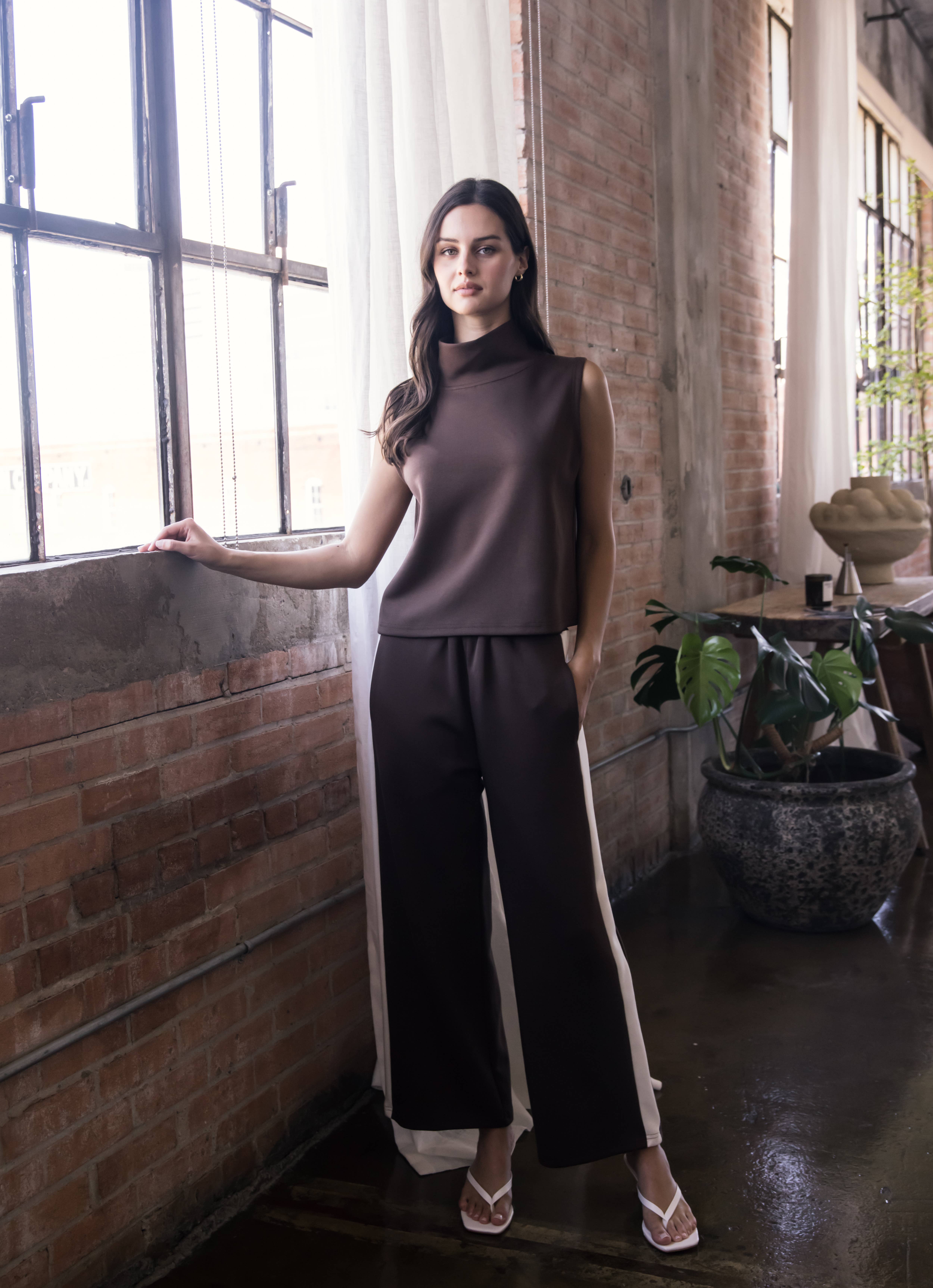 P. CILL - Wholesale Knit Top - Women's - P. CILL Butter Modal Cowl Neck Sleeveless Top39