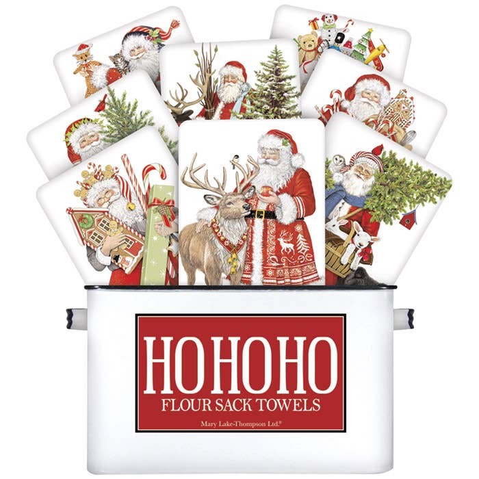 Santas Towel Unit-16-Tin for wholesale by Mary Lake-Thompson Ltd.