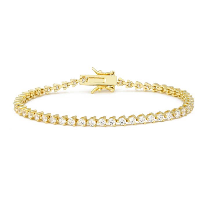 Round Cut CZ Tennis Bracelet for wholesale by Belle By Elle