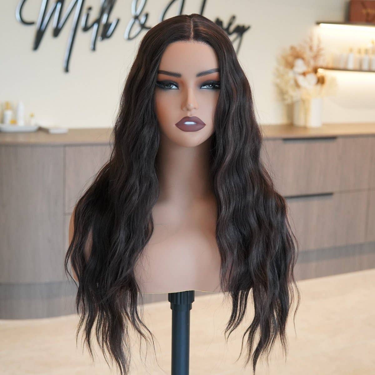 Milk & Honey - Wholesale Hair extensions - FAYE - Dark Brown - Lace Front Wig0