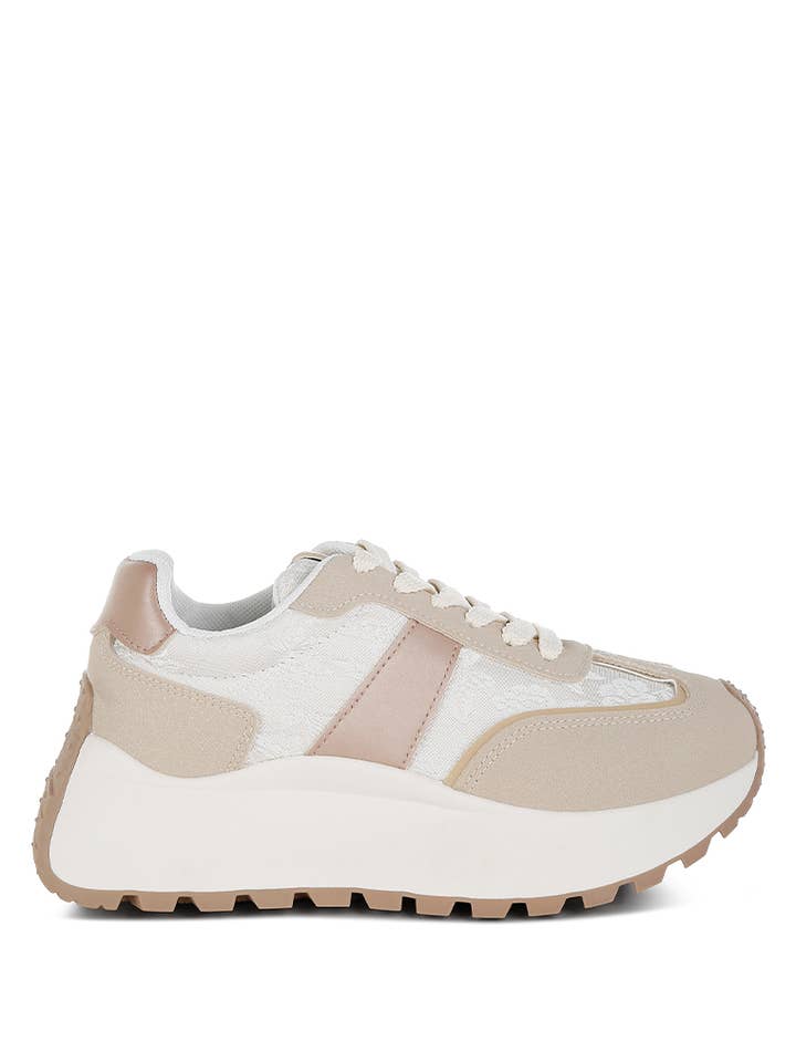 Rag Company - Wholesale Lifestyle trainers – Women′s - Squeaker Chunky Anti-Skid Lace-Up Sneakers2