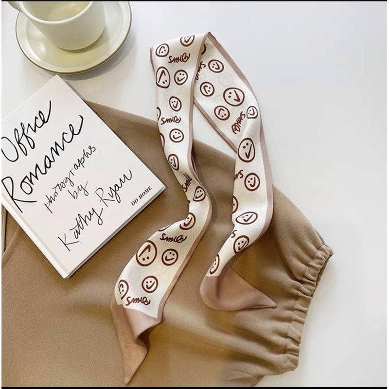 ShieldChic - Wholesale Scarf - Women's - Vintage Printed Slim Hair Silky Scarf14